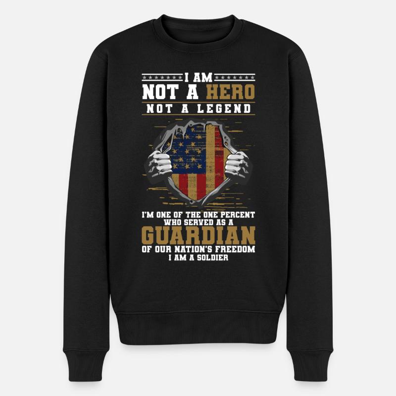 Armes frontalières militaires Infanterie - Pull Premium bio Homme - noir