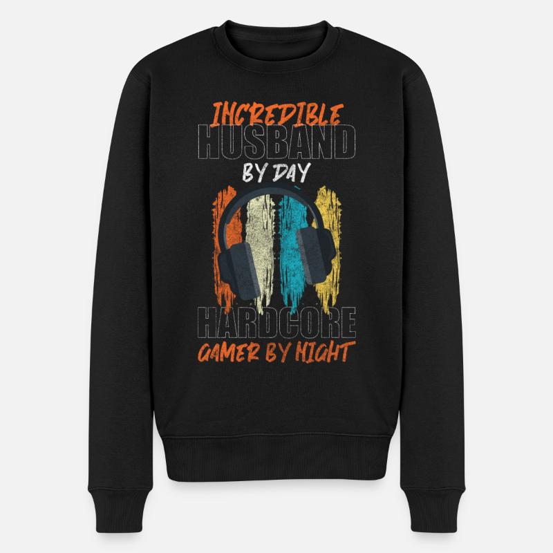 Streaming de lecteur gamer - Pull Premium bio Homme - noir