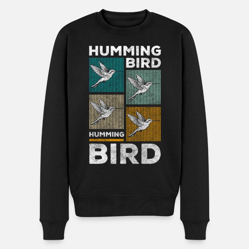 Kolibris Tierschützer Liebe - Männer Premium Bio Pullover - Schwarz