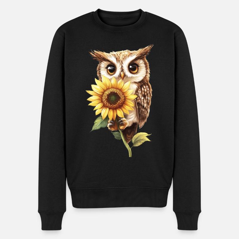 Schneeleopard - Männer Premium Bio Pullover - Schwarz