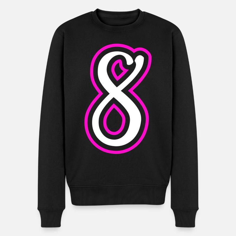 8 Numéro de numéro - Pull Premium bio Homme - noir