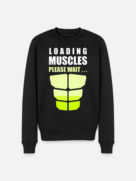 Loading muscles please wait - Men's Premium Organic Jumper - black