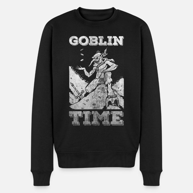 Funny Medieval Creature Goblin - Men's Premium Organic Jumper - black