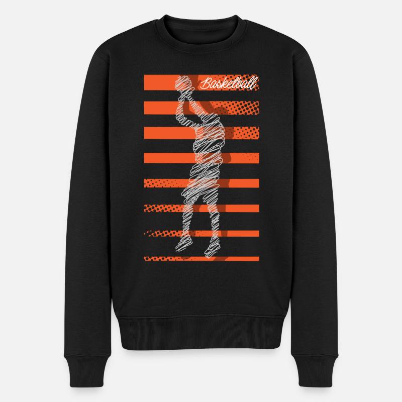 Basketball Basketballer - Männer Premium Bio Pullover - Schwarz