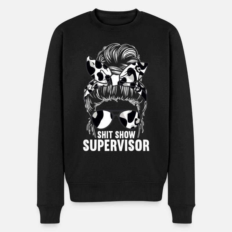 Shit Show Supervisor - Männer Premium Bio Pullover - Schwarz