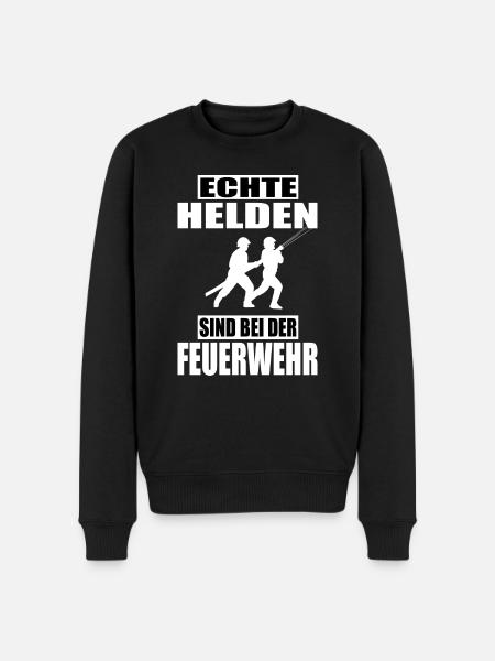 Feuerwehr - Männer Premium Bio Pullover - Schwarz