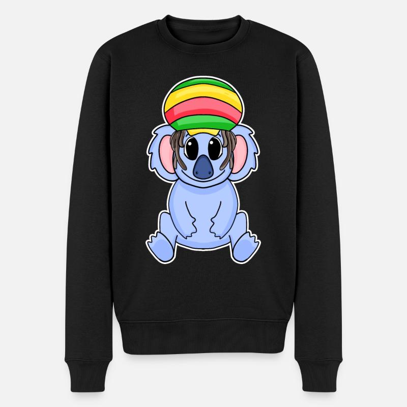Rasta Koala - Pull Premium bio Homme - noir