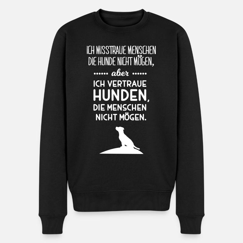 hunde_vertrauen - Pull Premium bio Homme - noir
