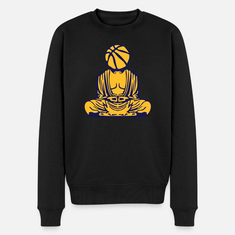 basketball bouddha boudha maitre zen - Pull Premium bio Homme - noir
