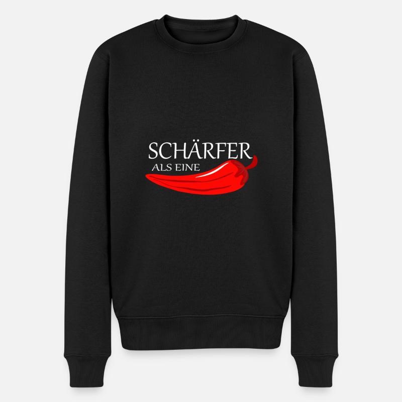 Schärfer als eine Peperoni Chilischote - Männer Premium Bio Pullover - Schwarz