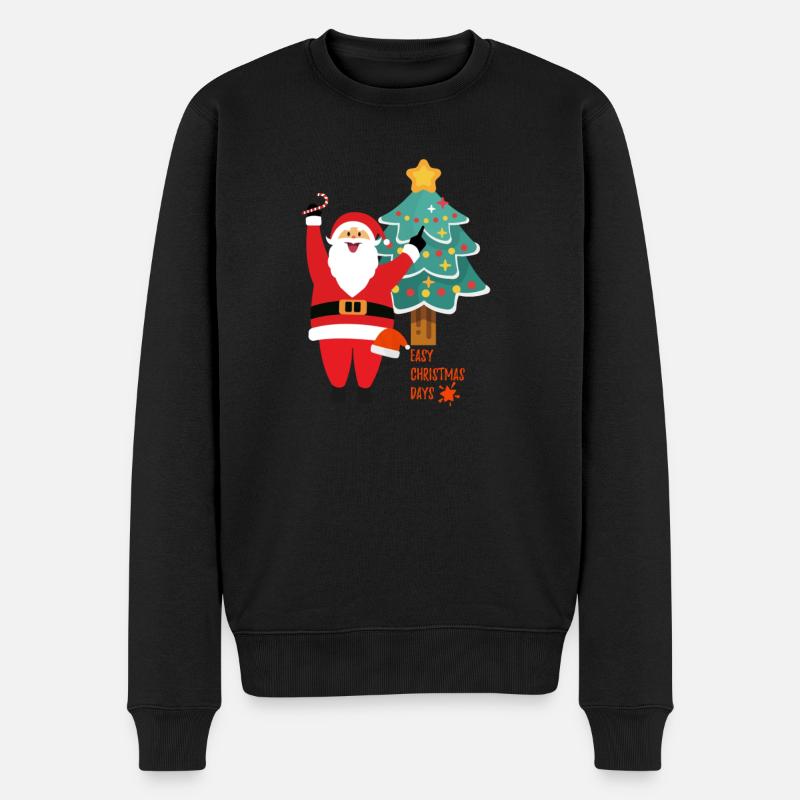 Christmas - Männer Premium Bio Pullover - Schwarz