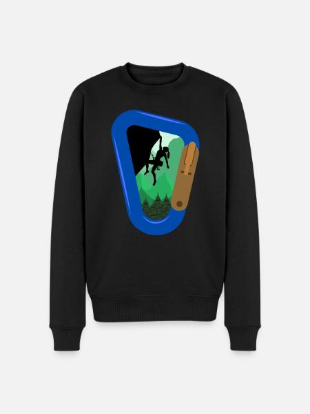 Bouldering Rock Climbing - Men's Premium Organic Jumper - black