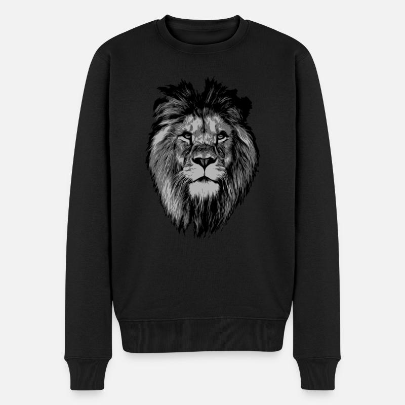 lion - Pull Premium bio Homme - noir