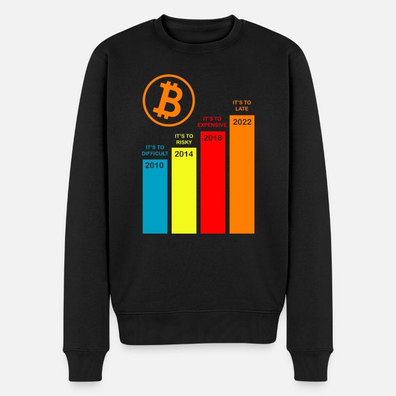 Crypto Bitcoin Trading - Männer Premium Bio Pullover - Schwarz
