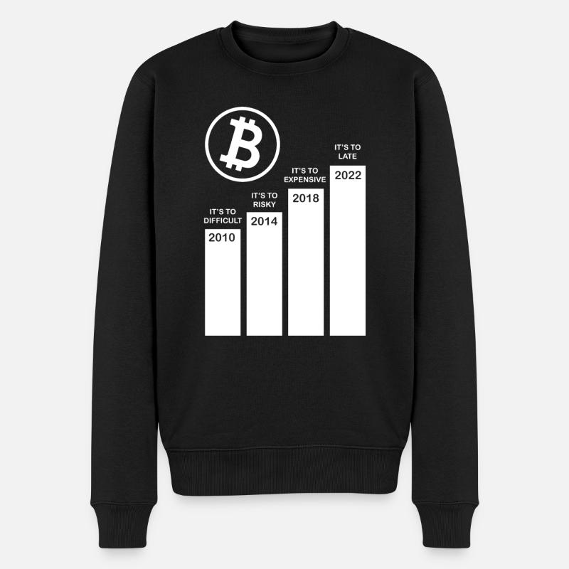 Crypto Bitcoin Trading - Pull Premium bio Homme - noir