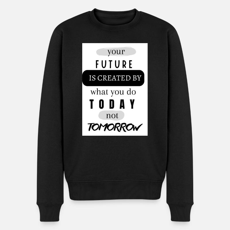 your future - Männer Premium Bio Pullover - Schwarz