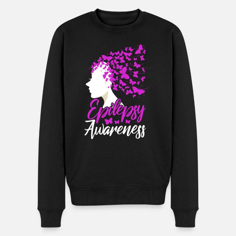 Epilepsy Awareness - Männer Premium Bio Pullover - Schwarz