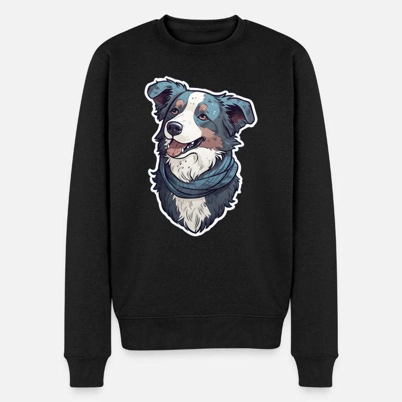 Design Border Collie N°1 - Männer Premium Bio Pullover - Schwarz