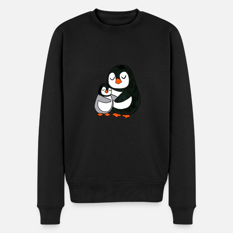 Pinguin United - Männer Premium Bio Pullover - Schwarz