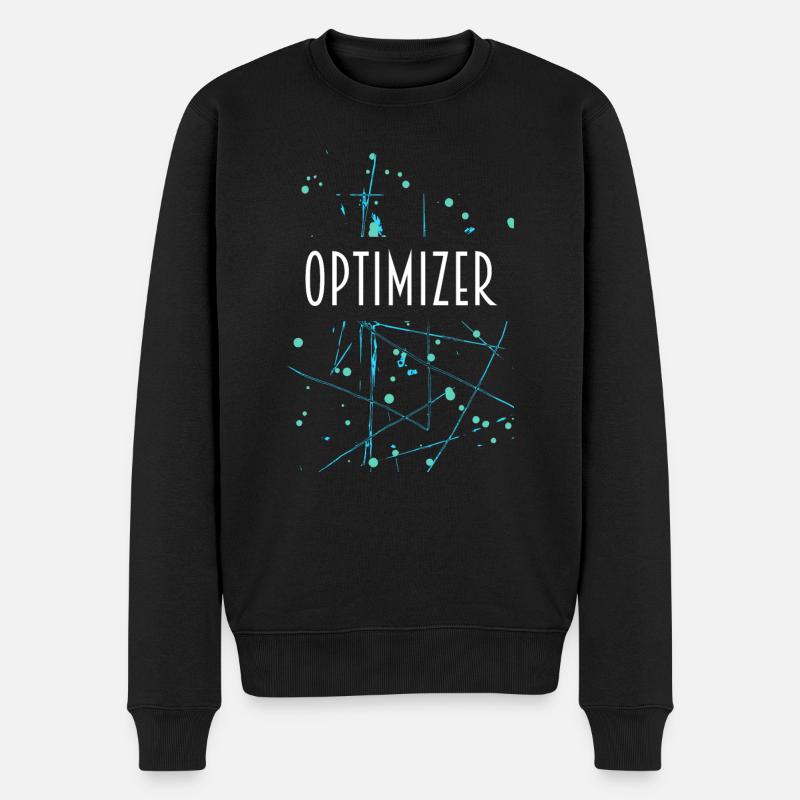 OPTIMIZER D54 25 - Männer Premium Bio Pullover - Schwarz