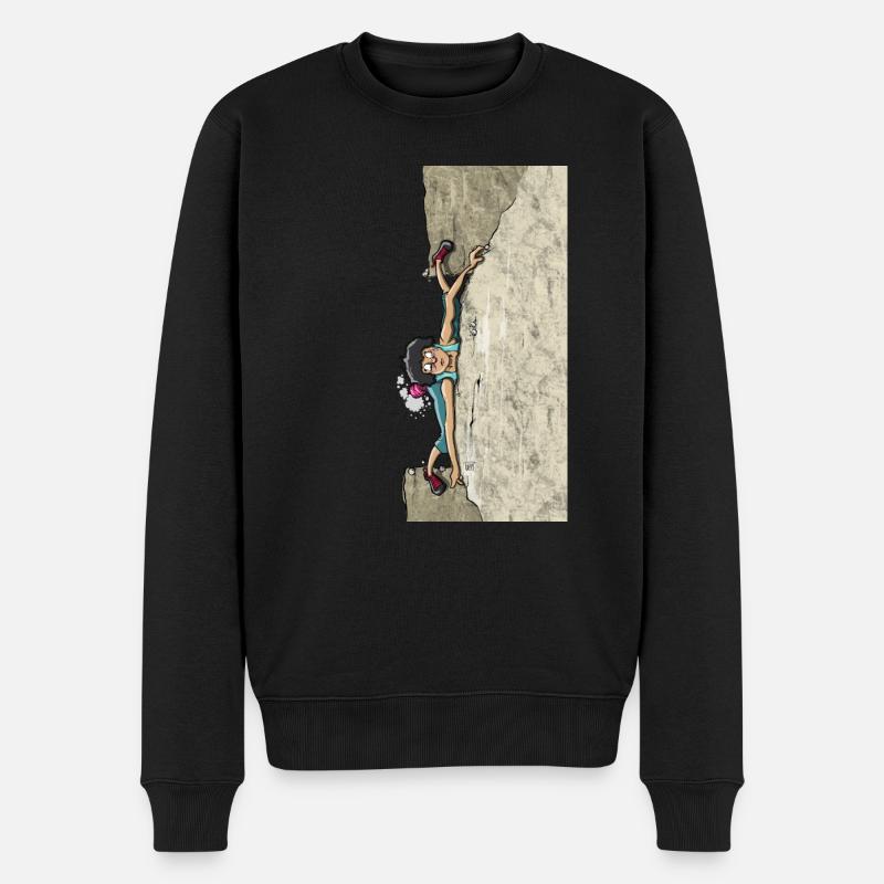 Verschneidungsklettern - Männer Premium Bio Pullover - Schwarz