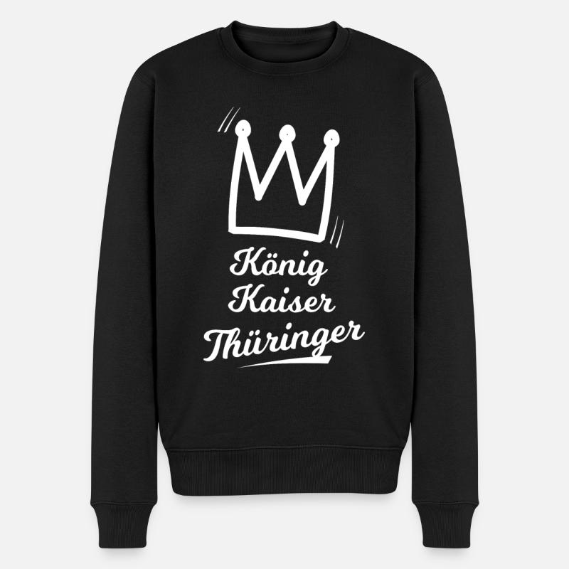 Chez soi en Thuringe - Pull Premium bio Homme - noir