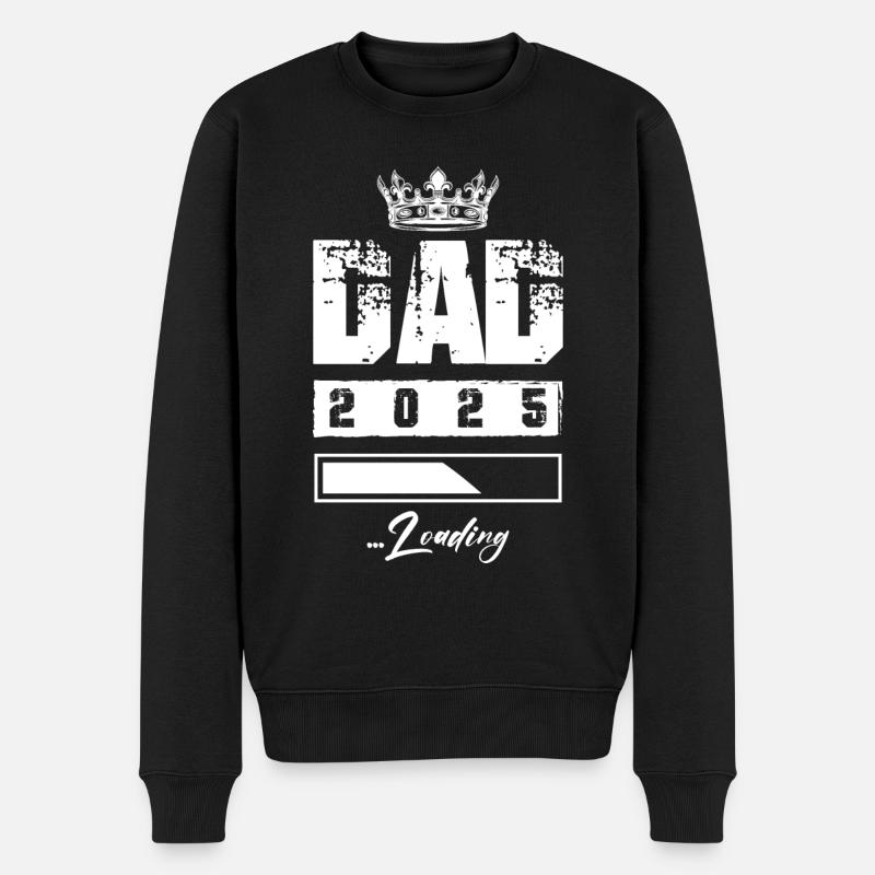 Dad 2025 Loading Papa - Men's Premium Organic Jumper - black