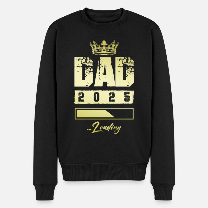 Dad 2025 Loading Papa - Men's Premium Organic Jumper - black