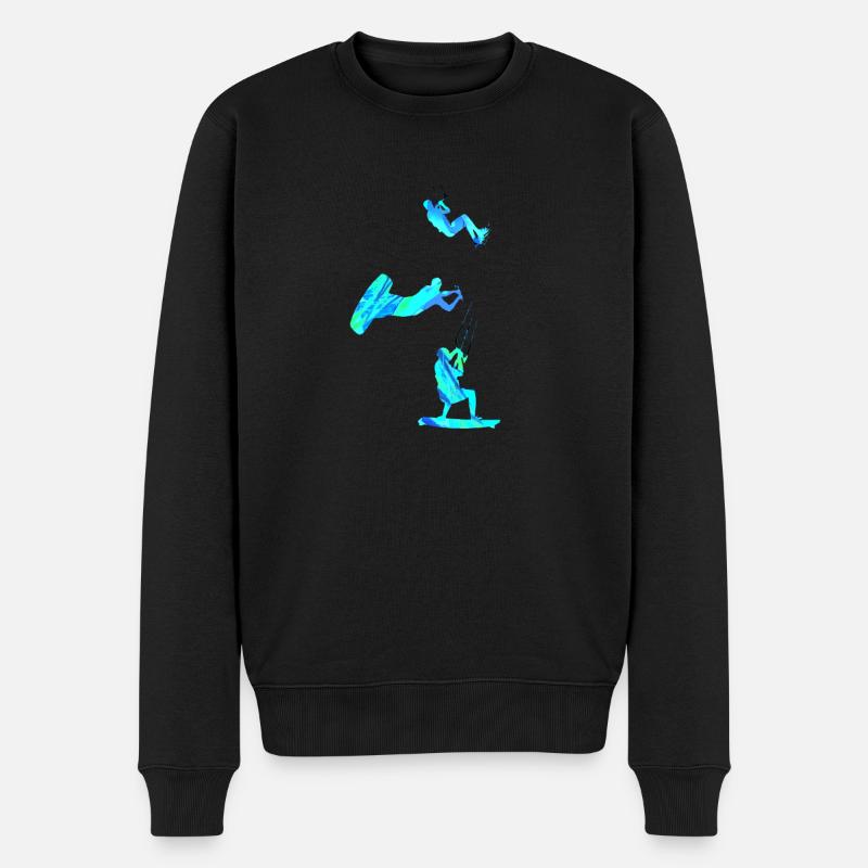 Kitesurf, surf, kitesurf, graffiti - Pull Premium bio Homme - noir