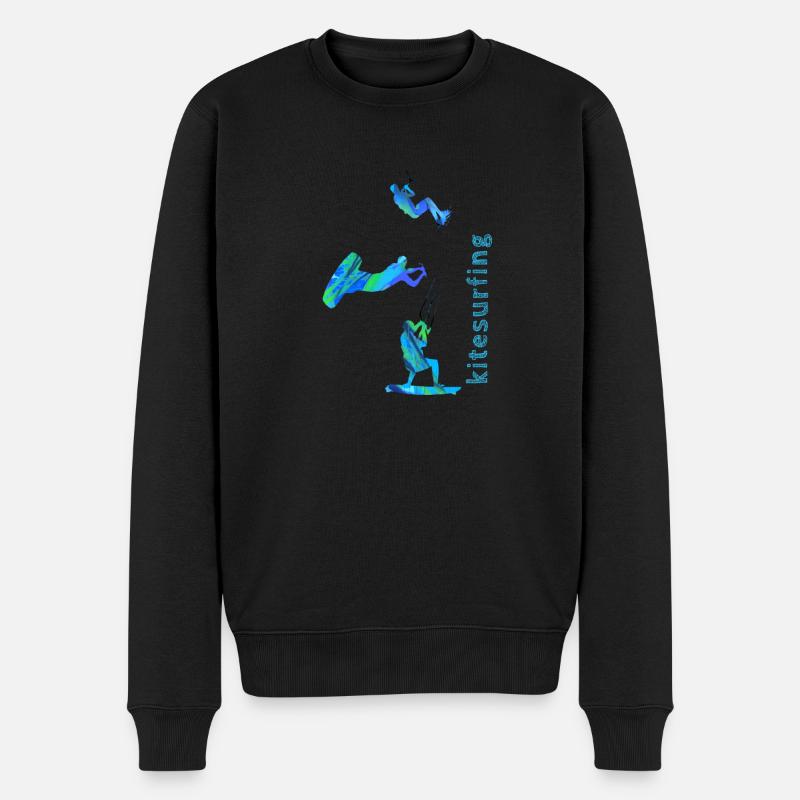 Kitesurf, surf, kitesurf, graffiti - Pull Premium bio Homme - noir