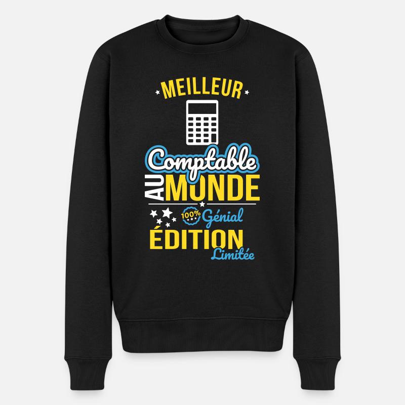 Meilleur Comptable au monde - 100% génial - Pull Premium bio Homme - noir