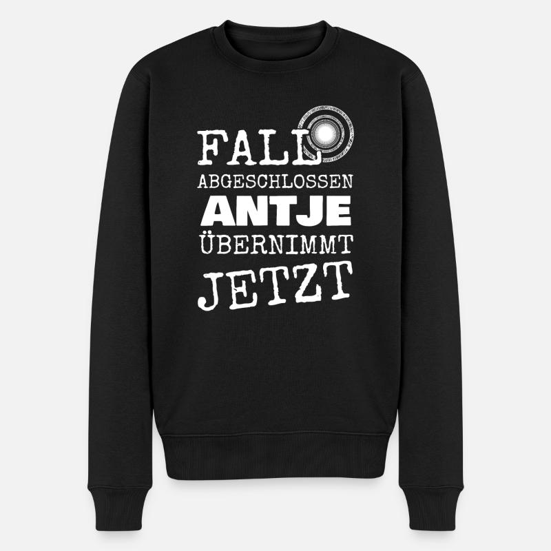 Antje - Männer Premium Bio Pullover - Schwarz