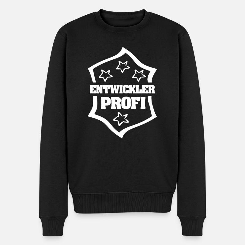 Entwickler - Männer Premium Bio Pullover - Schwarz