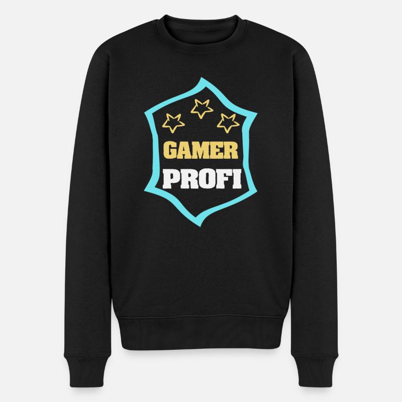 Beruf Gamer - Männer Premium Bio Pullover - Schwarz