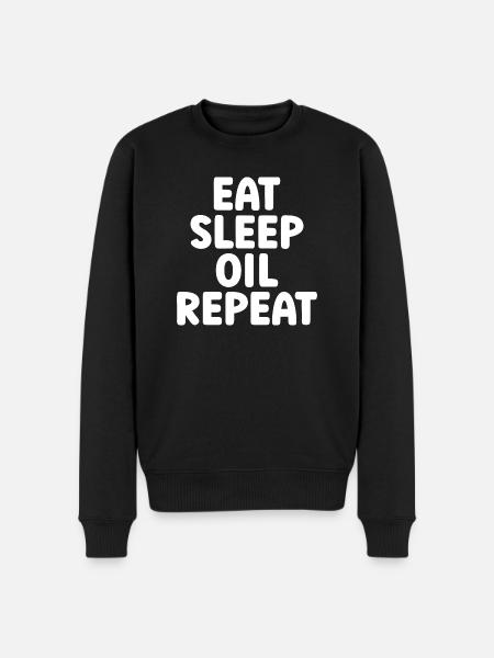Eat Sleep Oil Repeat Massagist - Men's Premium Organic Jumper - black