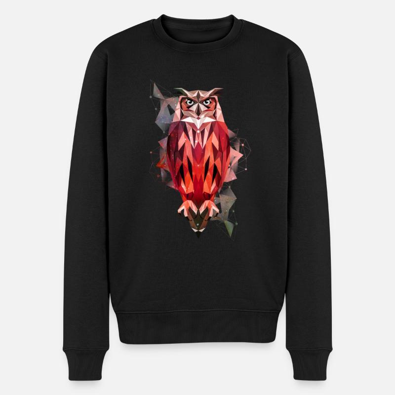 Chouette géométrique - Pull Premium bio Homme - noir