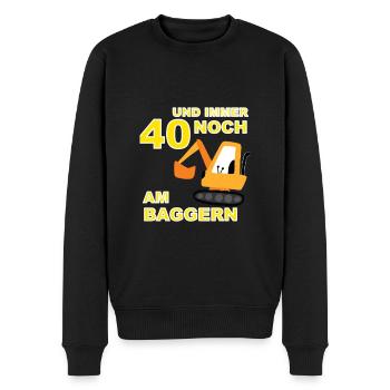 Herren 40.Geburtstag Mann 40Jahre Geschenk Lustig - Männer Premium Bio Pullover - Schwarz - Vorne - Nico (187cm)