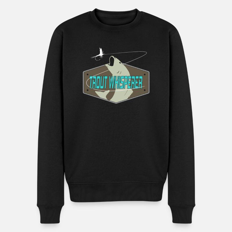 Pêche à la mouche - Pull Premium bio Homme - noir