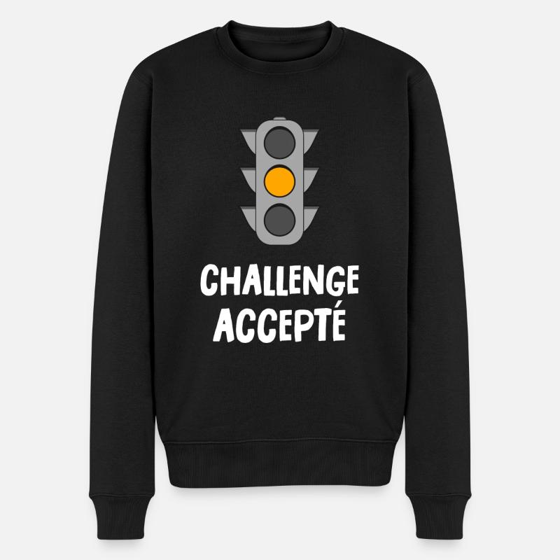 challenge accepté - Pull Premium bio Homme - noir
