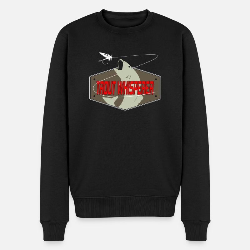 Chuchoteur de truite - Pull Premium bio Homme - noir