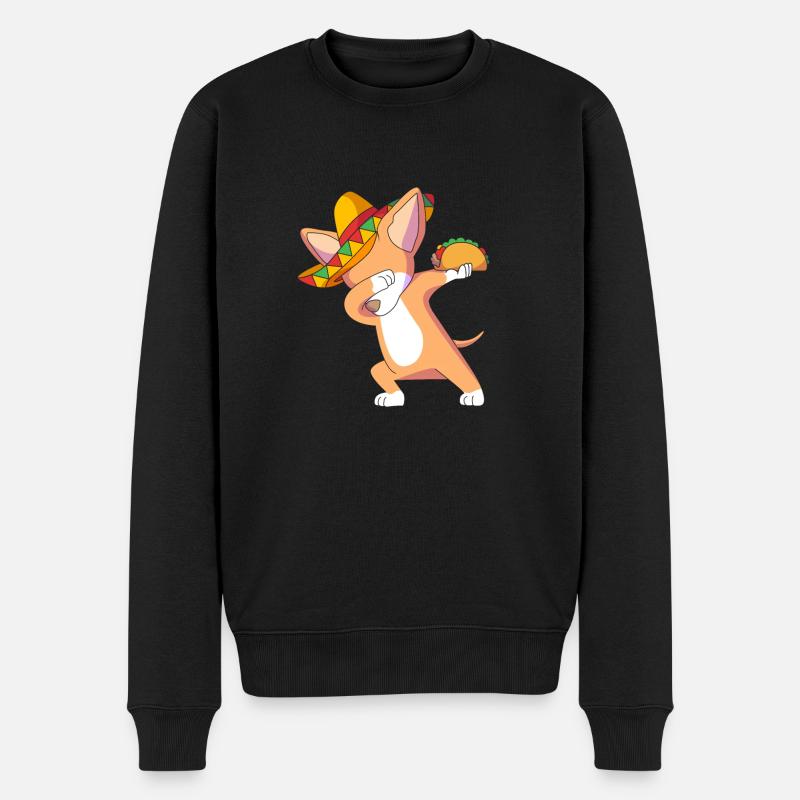 Chihuahua - Männer Premium Bio Pullover - Schwarz