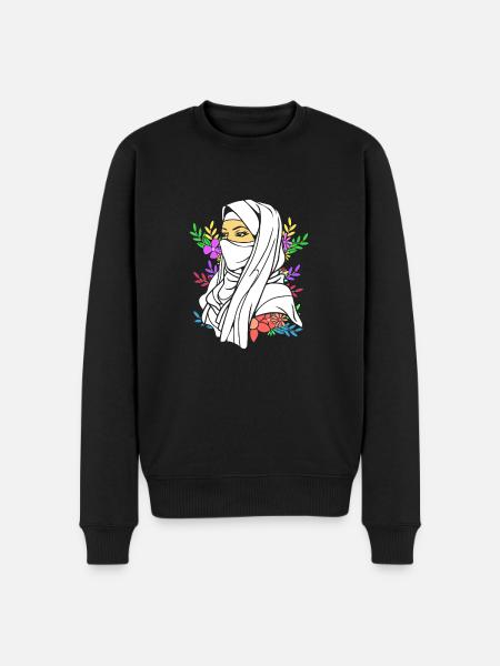 Muslimsk islam Muslimsk Muslima Eid Mubarak - Økologisk premium-sweatshirt til mænd - sort