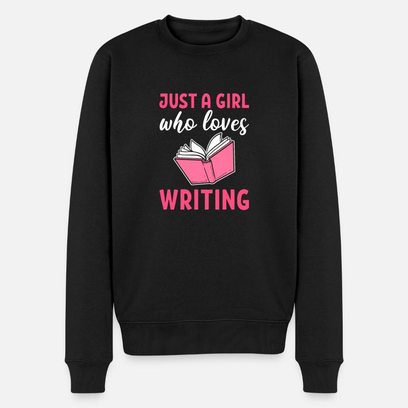 Autor - Männer Premium Bio Pullover - Schwarz