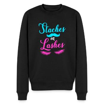 Gender Reveal - Männer Premium Bio Pullover - Schwarz - Vorne - Nico (187cm)
