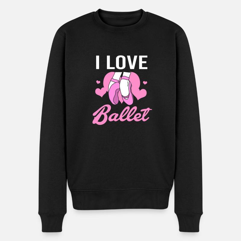 Ballett Ballett-Tänzerin - Männer Premium Bio Pullover - Schwarz