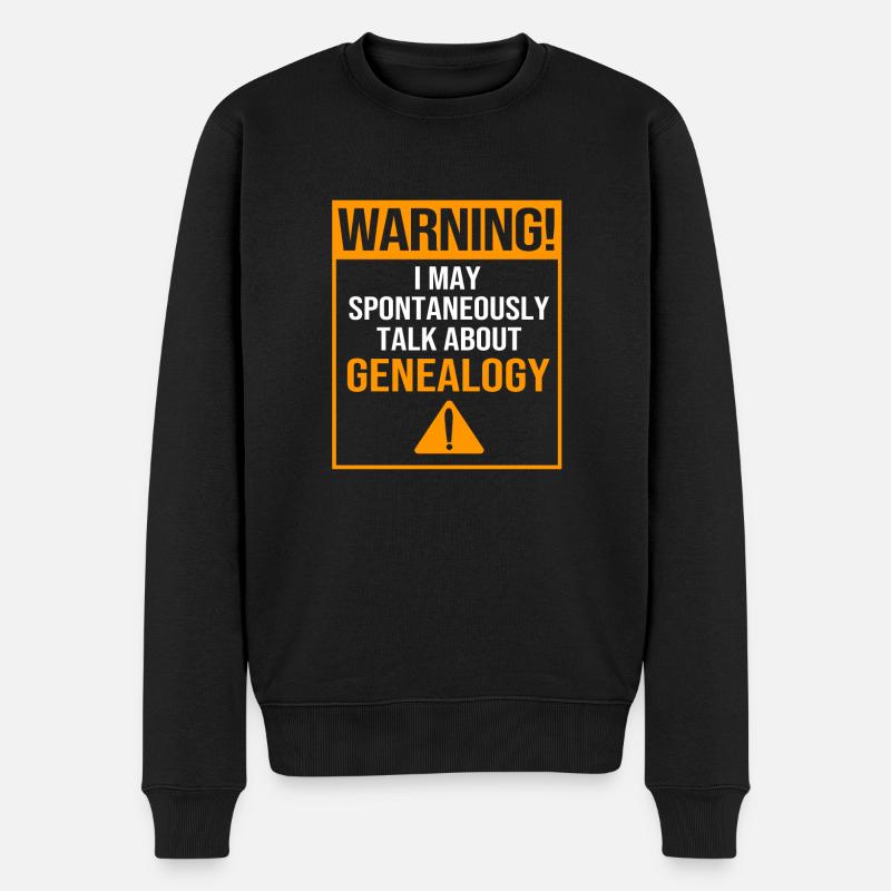 Stammbaum Genealogie - Männer Premium Bio Pullover - Schwarz