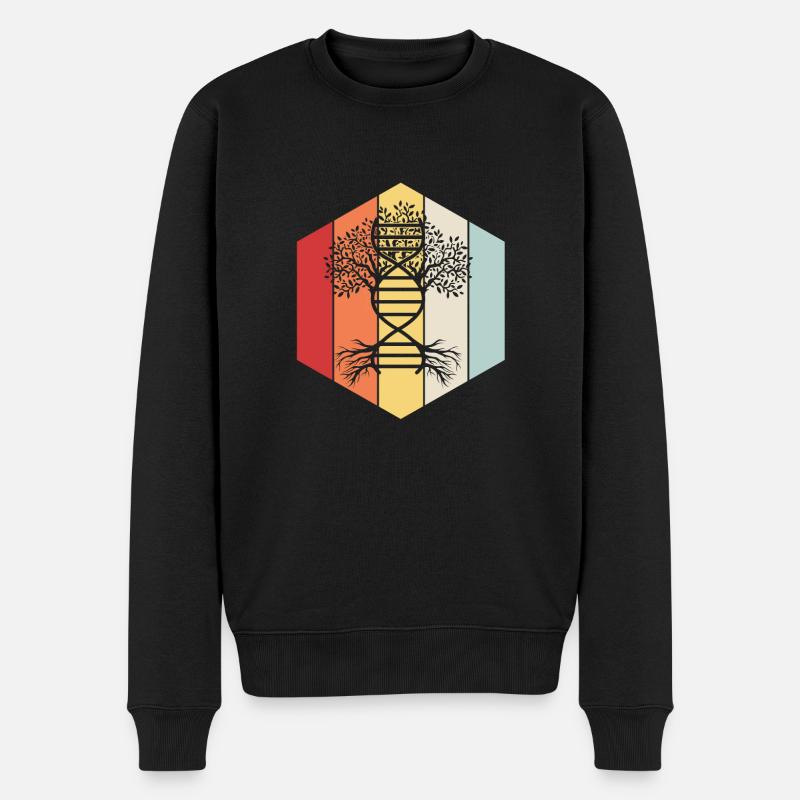 Stammbaum Genealogie - Männer Premium Bio Pullover - Schwarz