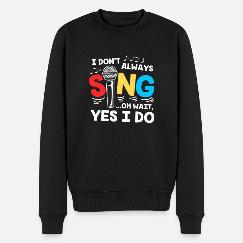 Karaoke - Männer Premium Bio Pullover - Schwarz