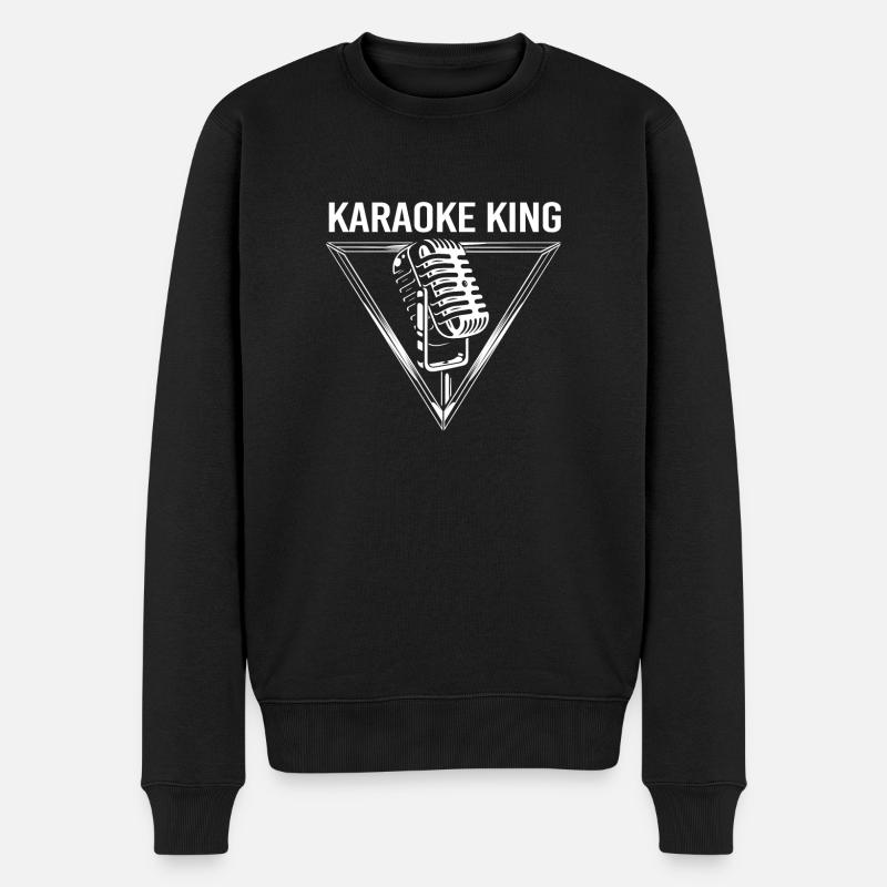 Karaoké - Pull Premium bio Homme - noir