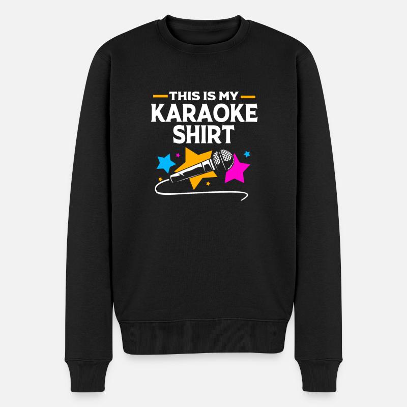 Karaoke - Männer Premium Bio Pullover - Schwarz